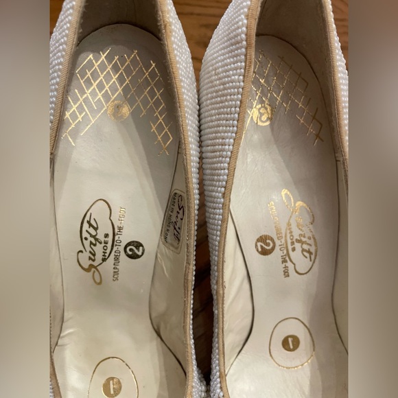 Vintage 1950’s beaded, Swift brand, handmade wedding shoes - Picture 7 of 7